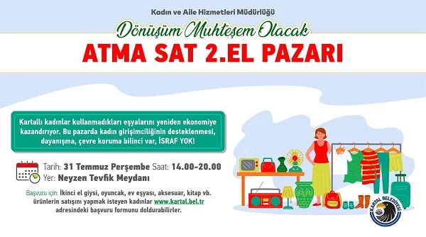 Atma Sat İkinci El Pazarı Başlıyor