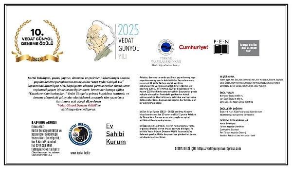 “2025 Vedat Günyol Yılı” Kapsamında Deneme Yarışması’nın 10’uncusu Düzenleniyor